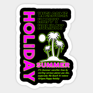 Happy summer holiday's Sticker